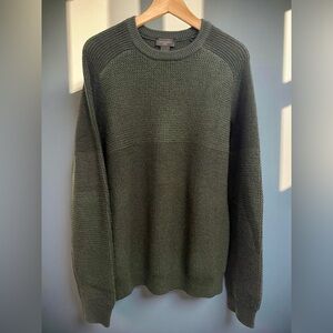 Magaschoni Men's Forest Green Crewneck Sweater
